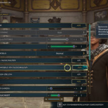 Hogwartz Legacy - Interface Design mit Aktivierung Deaktivierung vom Zauberspruchmodus