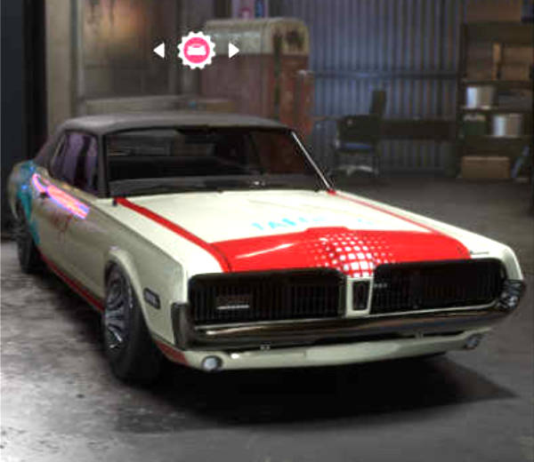 Amerikanischer Strassenkreuzer aus den 1970er Jahren in der Computerspiel Seire Need For Speed